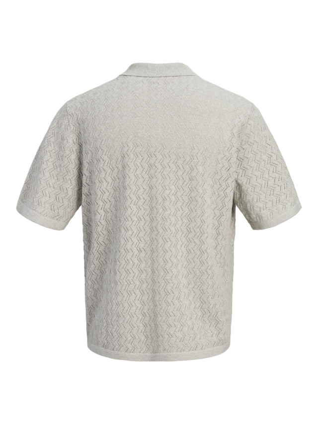 Jack & Jones Polokragenpullover »JORTYLER KNIT SS SPLIT NECK POLO SN« Baumwollmischung, regular fit