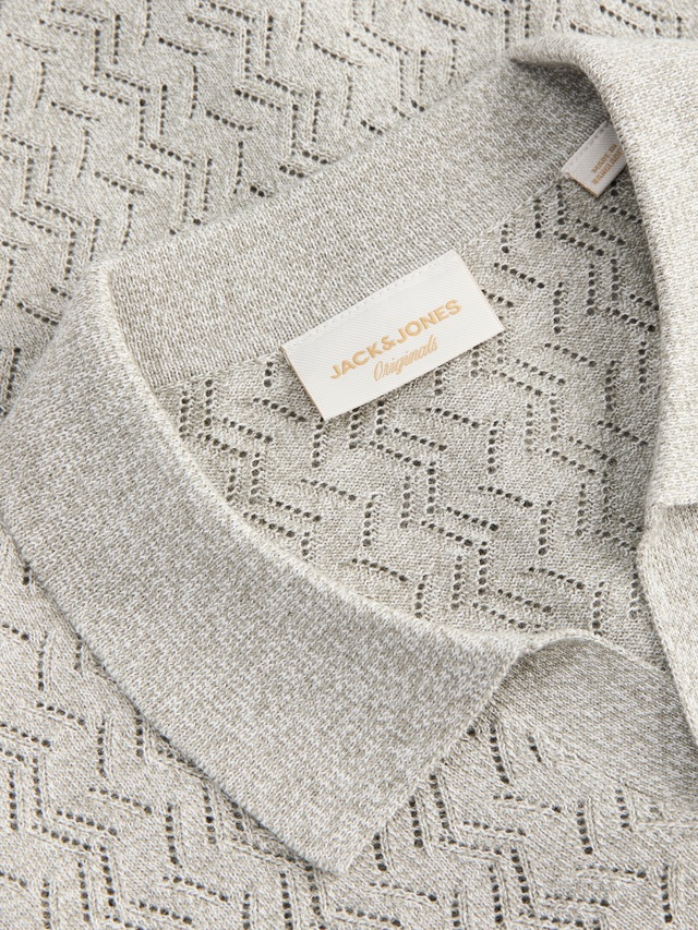 Jack & Jones Polokragenpullover »JORTYLER KNIT SS SPLIT NECK POLO SN« Baumwollmischung, regular fit