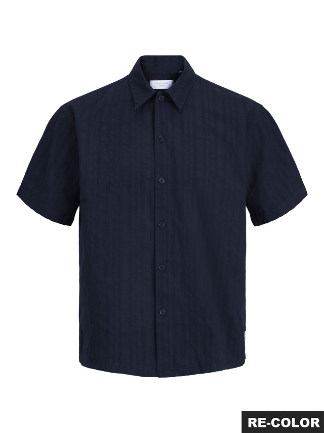 Jack & Jones Kurzarmhemd »JORRIVIERA TEXTURE SHIRT SS« mit Hemdkragen
