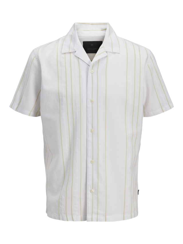 Jack & Jones Kurzarmhemd »JPRBLARIVER LINEN BL. DOBBY SS SHIRT SN« mit Resort Kragen