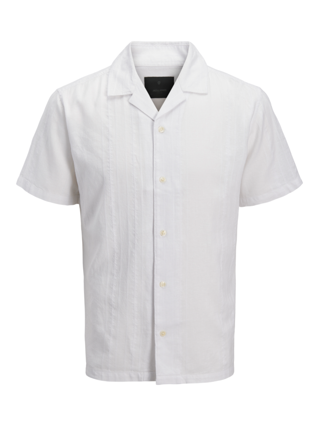 Jack & Jones Kurzarmhemd »JPRBLARIVER LINEN BL. DOBBY SS SHIRT SN« mit Resort Kragen