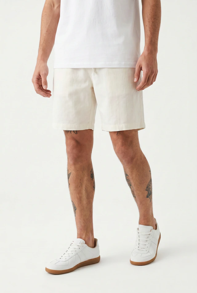 Jack & Jones Bermudas »JPSTJAIDEN SUMMER LINEN BLEND STRIPE REG« mit elastischem Bund