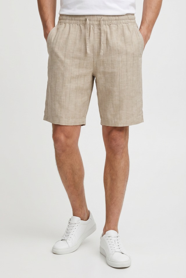 Jack & Jones Bermudas »JPSTJAIDEN SUMMER LINEN BLEND STRIPE REG« mit elastischem Bund