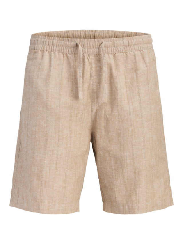 Jack & Jones Bermudas »JPSTJAIDEN SUMMER LINEN BLEND STRIPE REG« mit elastischem Bund