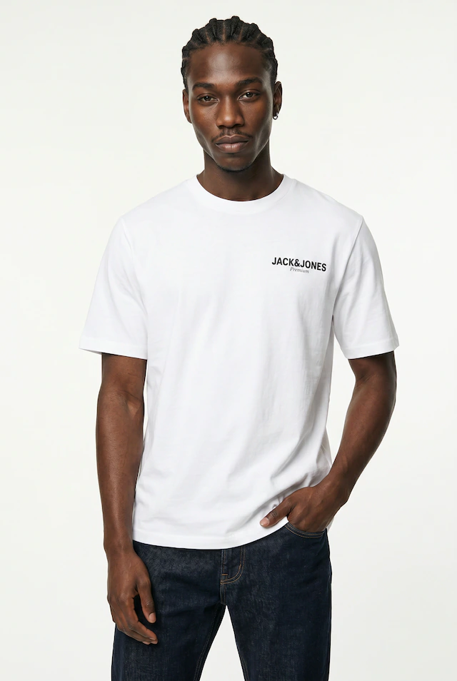 Jack & Jones T-Shirt »JPRBLAOSCAR SS TEE FST« mit Logo Schriftzug