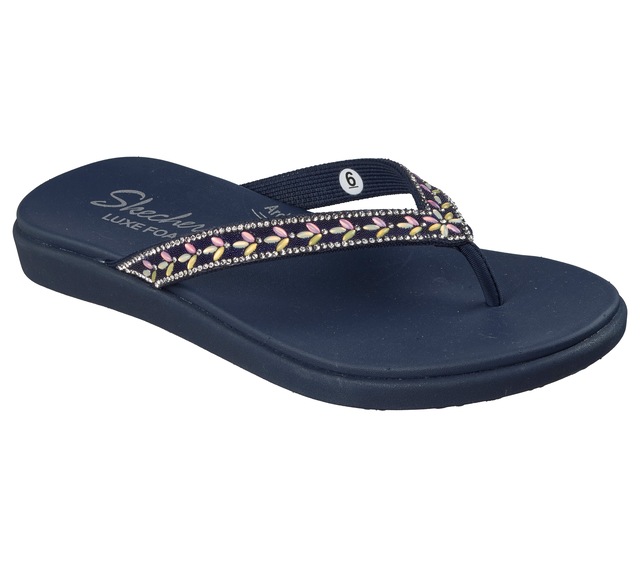 Skechers Zehentrenner »MEDITATION LUXE-« Strandschuh, Sommerschuh, Badeschuh mit Glitzersteinchen