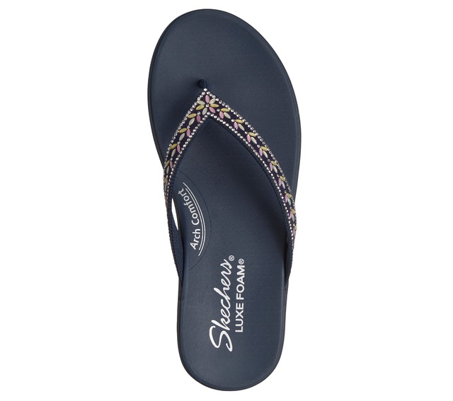 Skechers Zehentrenner »MEDITATION LUXE-« Strandschuh, Sommerschuh, Badeschuh mit Glitzersteinchen