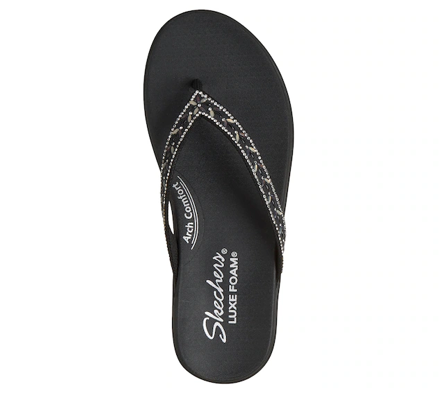 Skechers Zehentrenner »MEDITATION LUXE-« Strandschuh, Sommerschuh, Badeschuh mit Glitzersteinchen