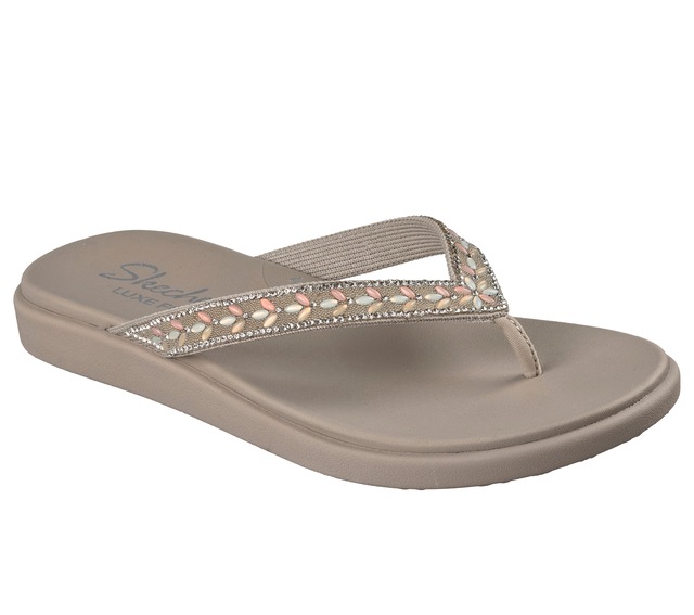 Skechers Zehentrenner »MEDITATION LUXE-« Strandschuh, Sommerschuh, Badeschuh mit Glitzersteinchen