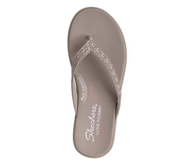 Skechers Zehentrenner »MEDITATION LUXE-« Strandschuh, Sommerschuh, Badeschuh mit Glitzersteinchen