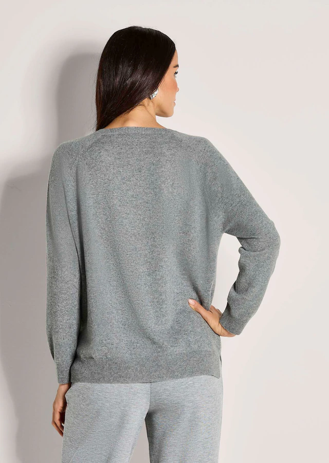 MADELEINE Longpullover »Kaschmirpullover Casual Strickpullover mit V-Ausschnitt« Reines Kaschmir