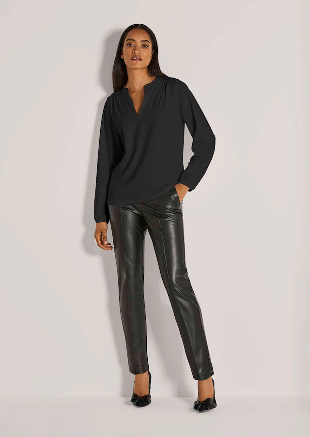 MADELEINE Langarmbluse »Bluse Jerseybluse mit Rundhalsausschnitt« Edle Jerseyware