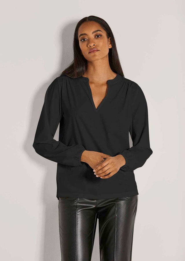 MADELEINE Langarmbluse »Bluse Jerseybluse mit Rundhalsausschnitt« Edle Jerseyware
