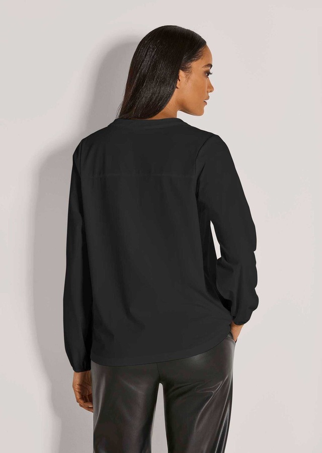 MADELEINE Langarmbluse »Bluse Jerseybluse mit Rundhalsausschnitt« Edle Jerseyware