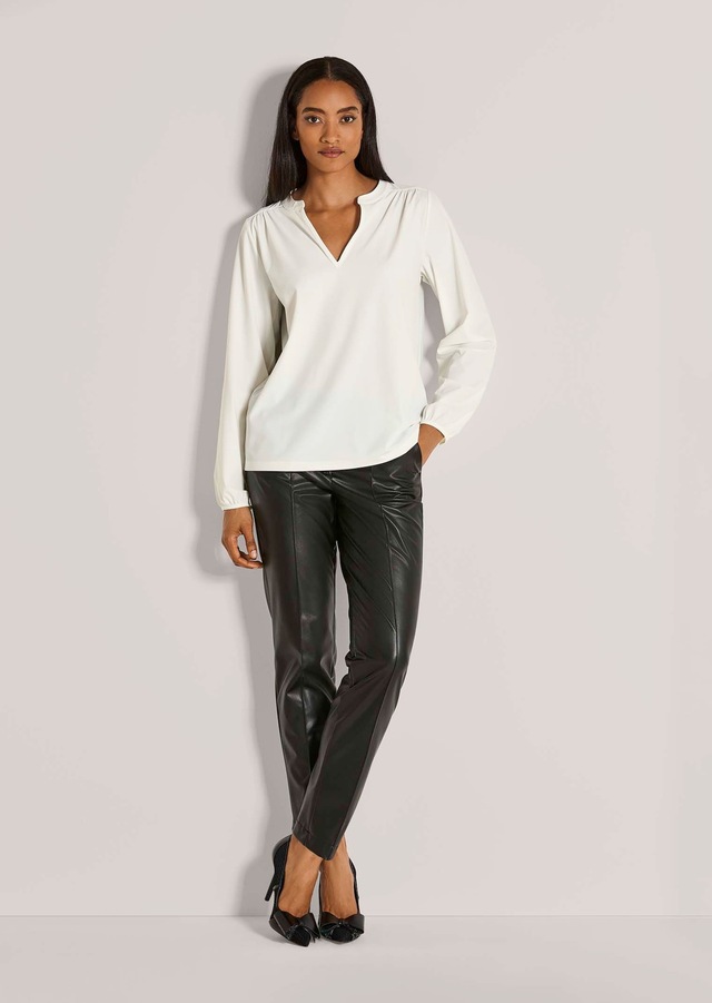 MADELEINE Langarmbluse »Bluse Jerseybluse mit Rundhalsausschnitt« Edle Jerseyware