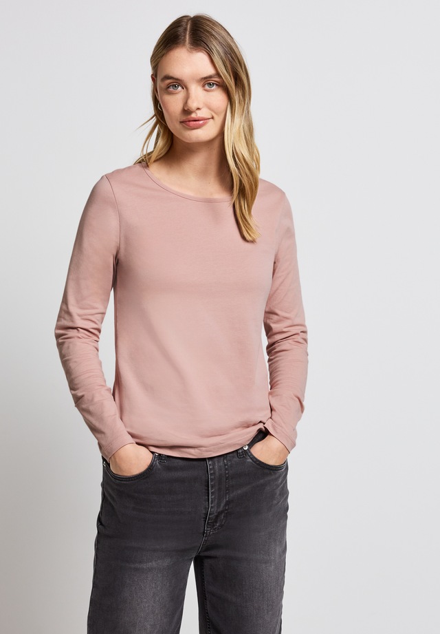 STREET ONE Langarmshirt aus reiner Baumwolle