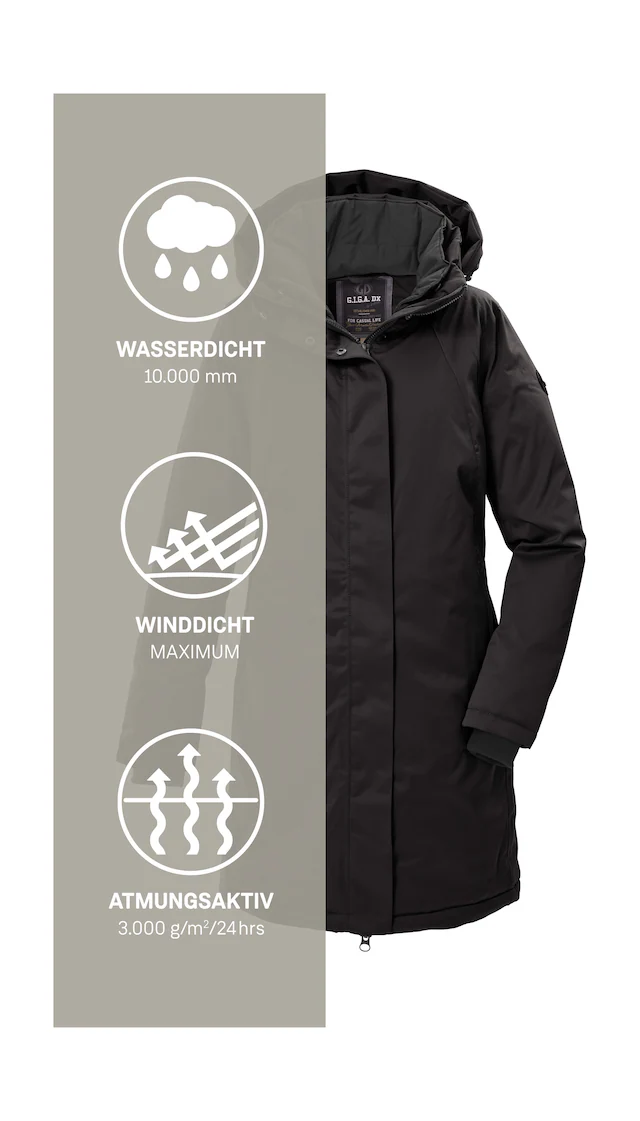 G.I.G.A. DX by killtec Parka »GW 93 WMN PRK« wasserdicht, atmungsaktiv, 2-Wege-Reißverschluss