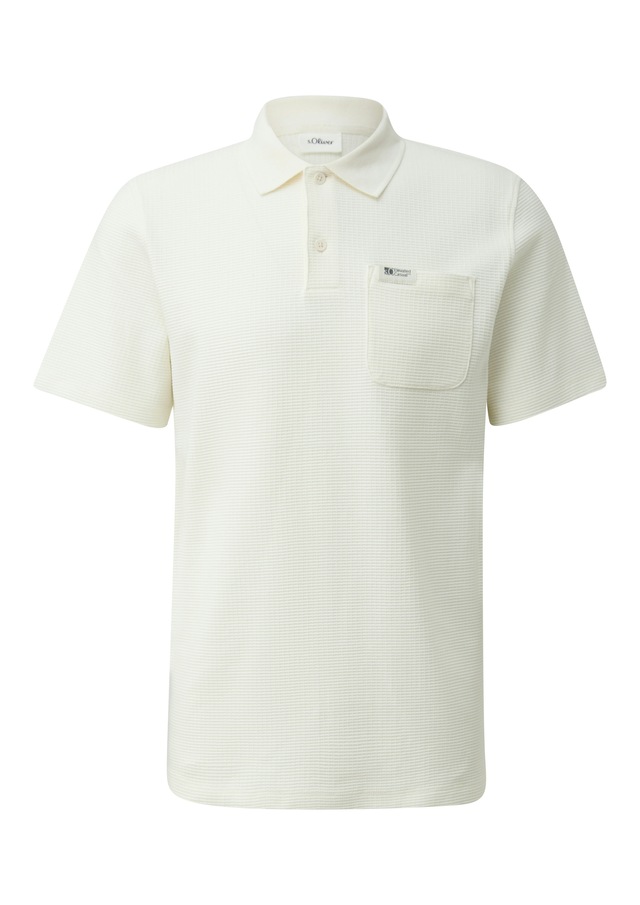 s.Oliver Poloshirt in Waffle-Optik