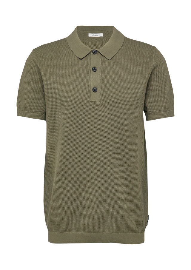 s.Oliver Polokragenpullover mit Rippbündchen
