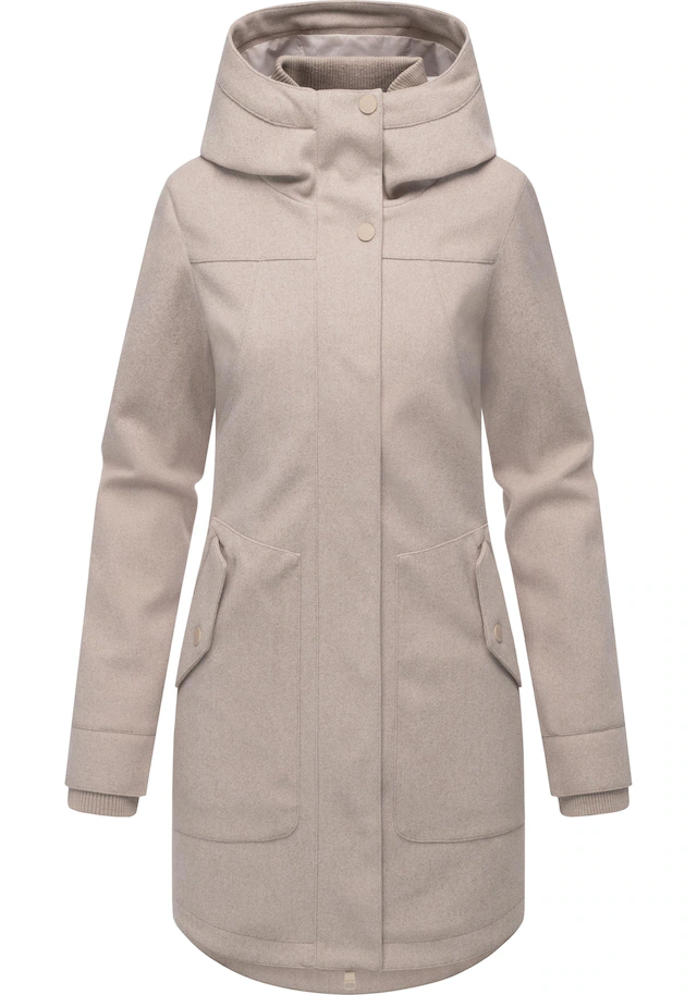 Ragwear Wollmantel »Janesha Coat« Mantel in Wolloptik mit Kapuze