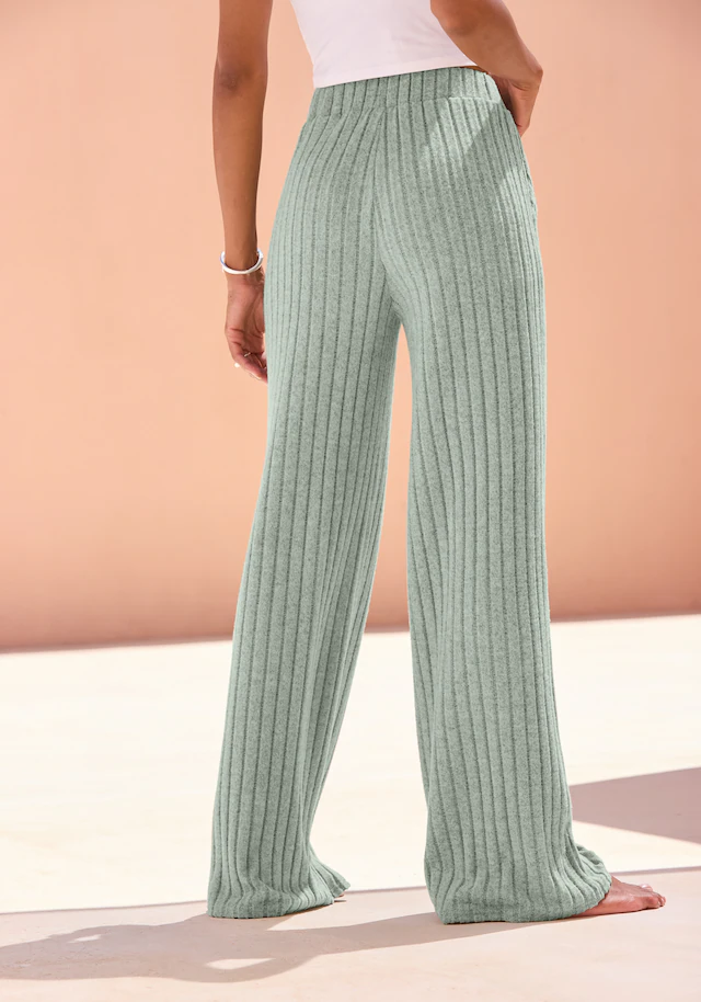 Vivance Schlupfhose »aus kuscheliger Rippware mit flauschigem Griff« Relaxhose aus Rippstoff, bequeme Loungehose, lässige Jerseyhose