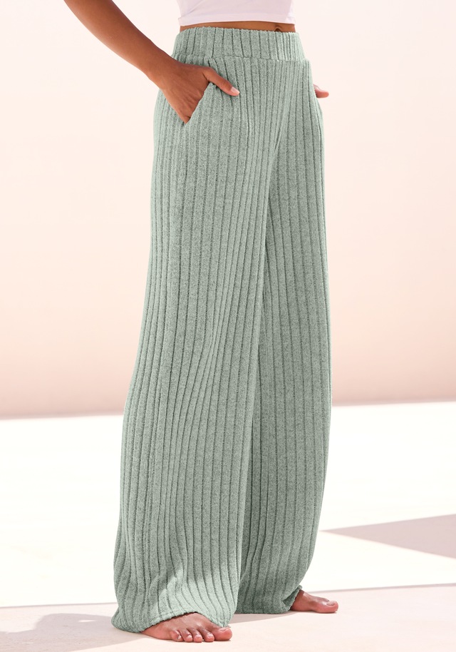 Vivance Schlupfhose »aus kuscheliger Rippware mit flauschigem Griff« Relaxhose aus Rippstoff, bequeme Loungehose, lässige Jerseyhose