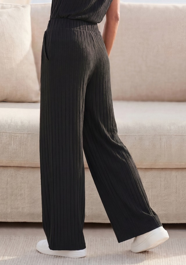 Vivance Schlupfhose »aus kuscheliger Rippware mit flauschigem Griff« Relaxhose aus Rippstoff, bequeme Loungehose, lässige Jerseyhose