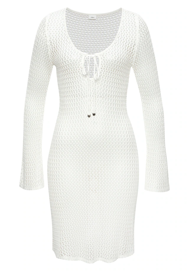 LASCANA Strickkleid mit langen Ärmeln, modisches Strandkleid
