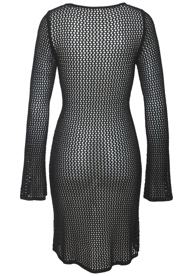 LASCANA Strickkleid mit langen Ärmeln, modisches Strandkleid