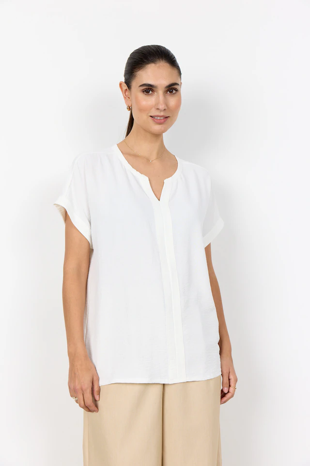 soyaconcept Shirtbluse »SC-CATH 1« normale Passform, mit V-Ausschnitt, aus pflegeleichter Kunstfaser