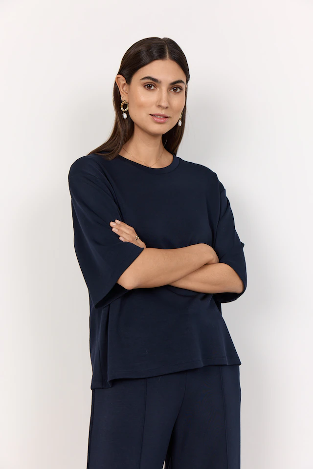 soyaconcept Rundhalsshirt »SC-BANU 231« aus Viskosemischung mit Modal, Polyester und Elasthan, pflegeleicht