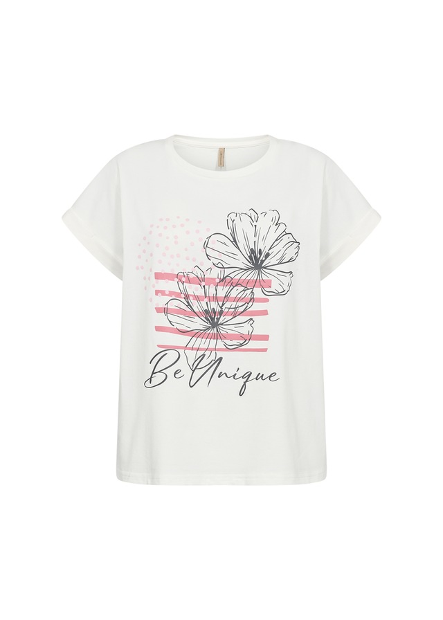 soyaconcept Kurzarmshirt »SC-RINA FP 15« Kurzarmshirt, aus Baumwollmischung mit Elasthan, normale Passform