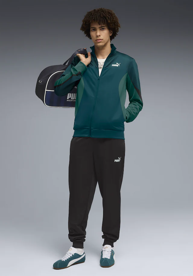 PUMA Trainingsanzug »ESS BLOCK POLY SUIT« 2 tlg. für entspannte Tage, für vielseitige Aktivitäten