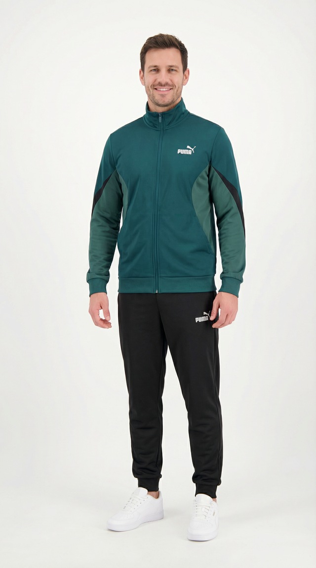PUMA Trainingsanzug »ESS BLOCK POLY SUIT« 2 tlg. für entspannte Tage, für vielseitige Aktivitäten