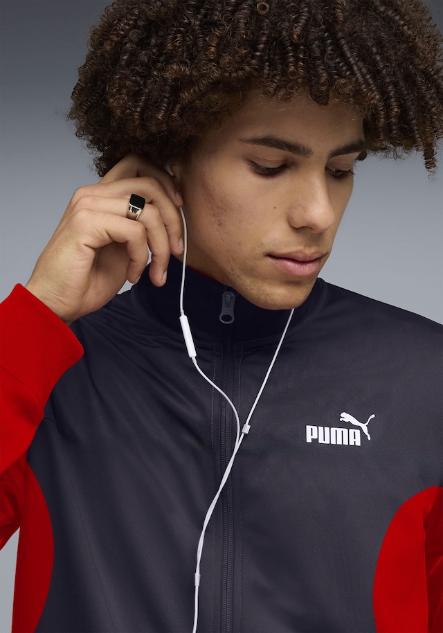 PUMA Trainingsanzug »ESS BLOCK POLY SUIT« 2 tlg. für entspannte Tage, für vielseitige Aktivitäten