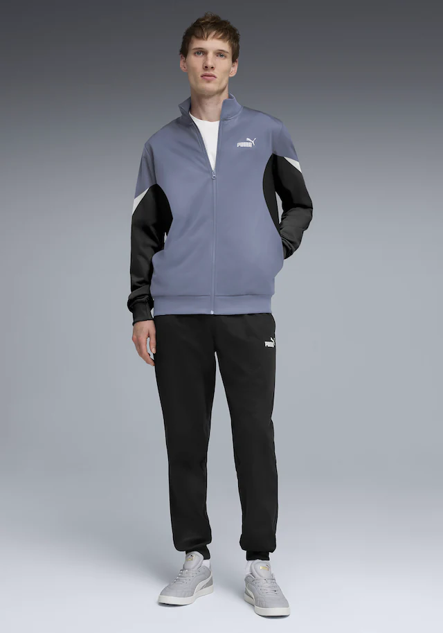 PUMA Trainingsanzug »ESS BLOCK POLY SUIT« 2 tlg. für entspannte Tage, für vielseitige Aktivitäten