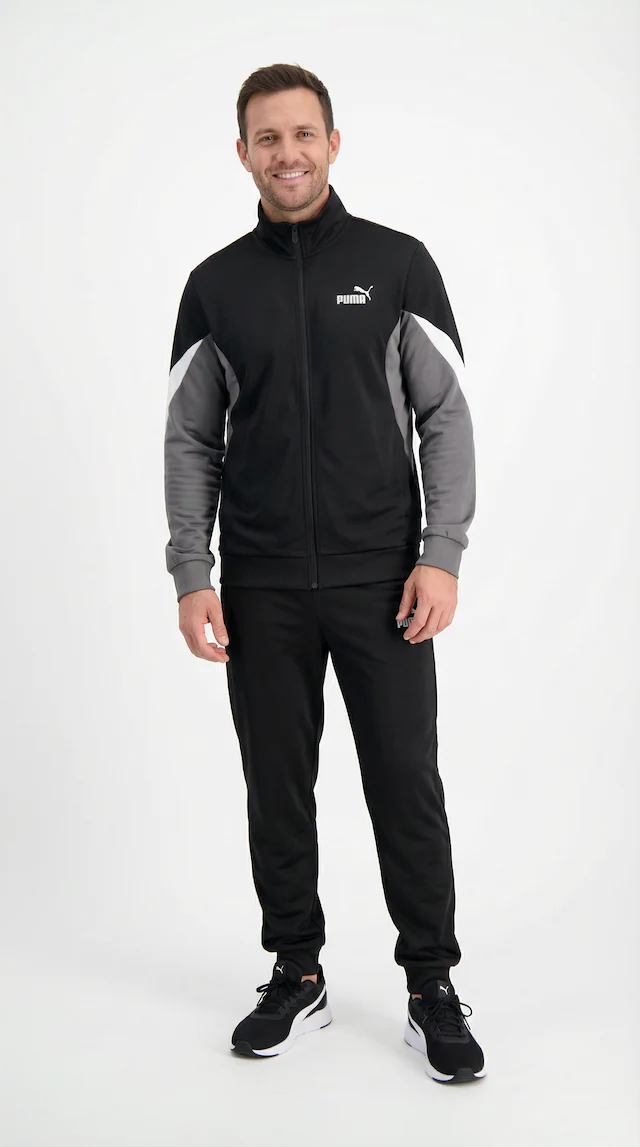 PUMA Trainingsanzug »ESS BLOCK POLY SUIT« 2 tlg. für entspannte Tage, für vielseitige Aktivitäten