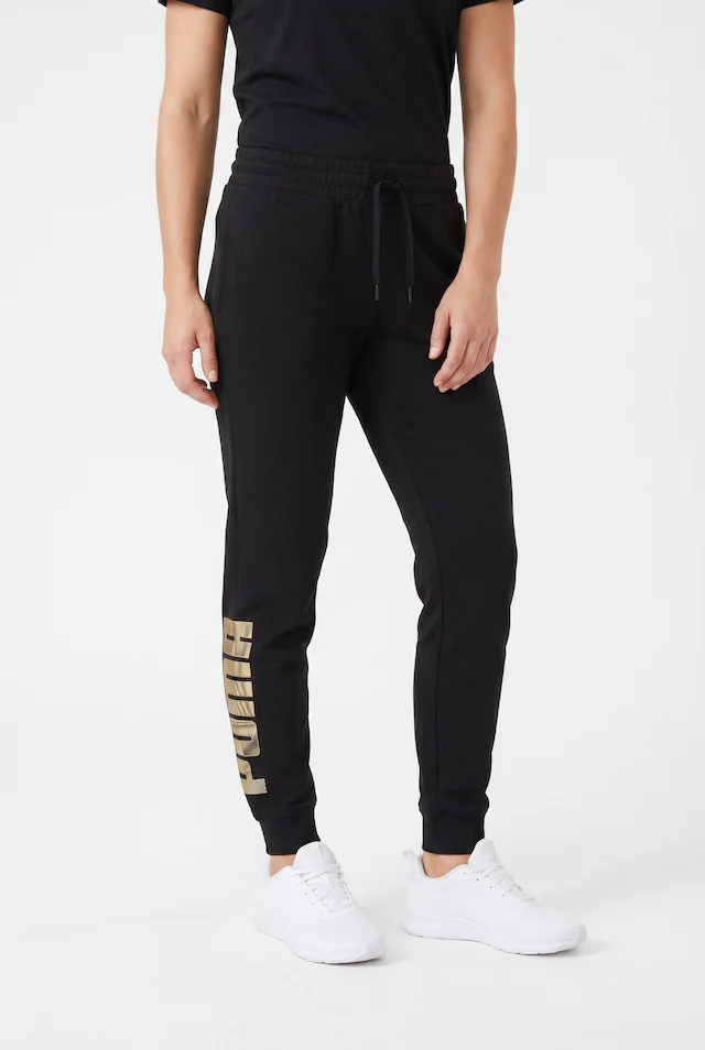 PUMA Trainingshose »ESS LOGO LAB METALLIC SWEATPANTS TR CL« mit Eingrifftaschen, Regular Fit, sportlicher Stil