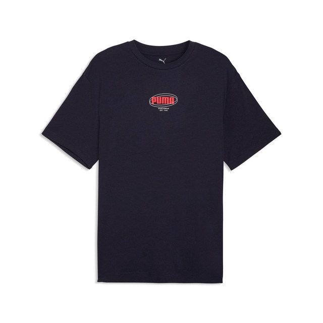 PUMA T-Shirt »ESS LOGO LAB RELAXED STORY 1 TEE« lockere Passform, Kurzarm, Rundhalsausschnitt, sportlicher Stil
