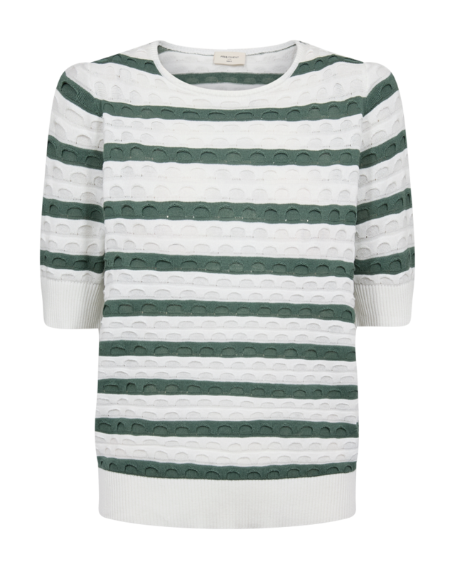 FREEQUENT Strickpullover »FQDODO-PULLOVER« bequeme Passform, gestreifte Optik
