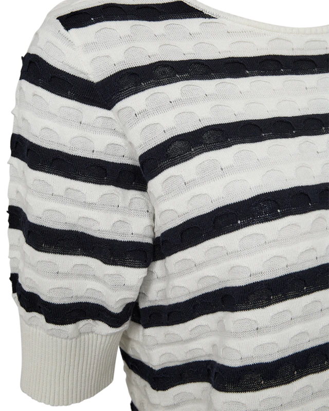 FREEQUENT Strickpullover »FQDODO-PULLOVER« bequeme Passform, gestreifte Optik