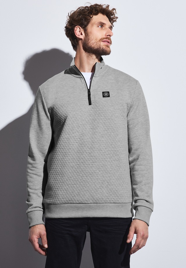 STREET ONE MEN Rollkragenpullover mit Struktur-Muster