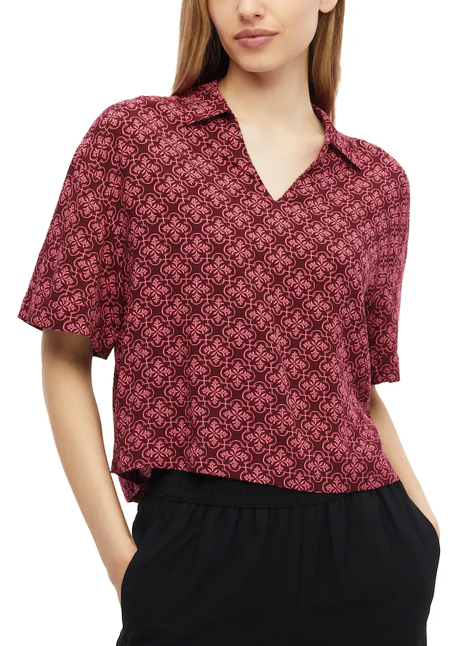 s.Oliver Druckbluse Sommerbluse mit Allover-Print