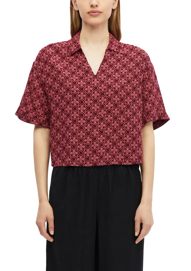 s.Oliver Druckbluse Sommerbluse mit Allover-Print