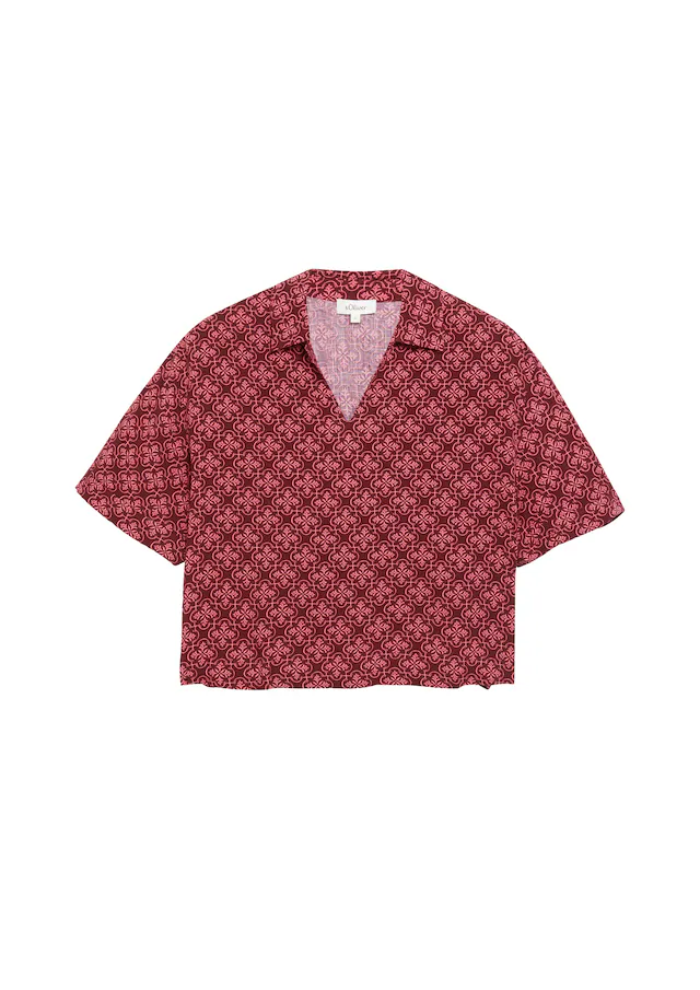 s.Oliver Druckbluse Sommerbluse mit Allover-Print