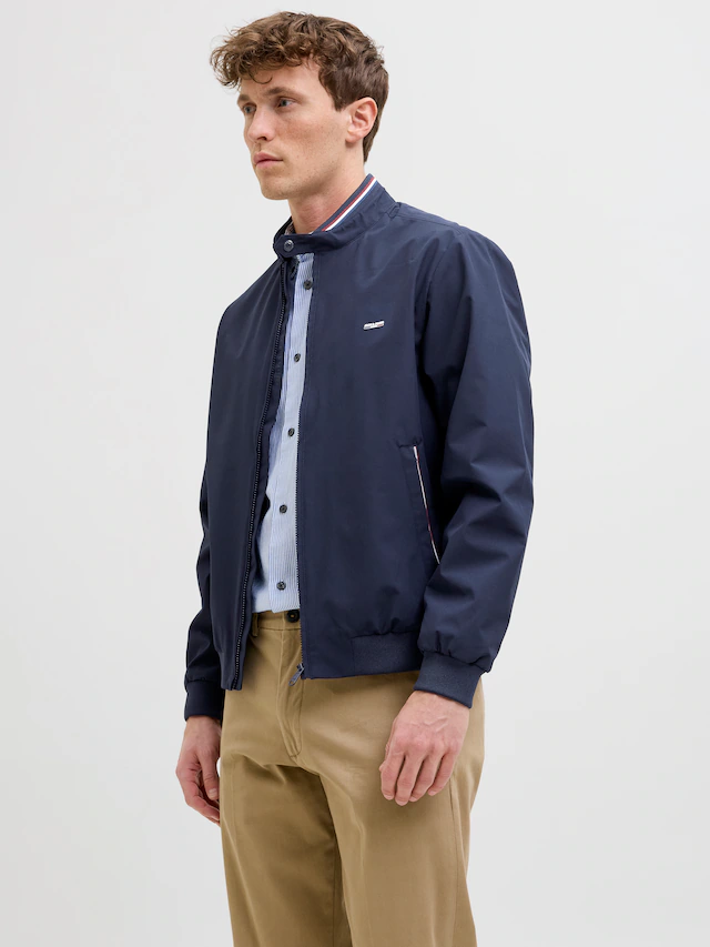 Jack & Jones Bomberjacke »JPRBLUBRAD BOMBER JACKET SN« Materialmix, regular fit