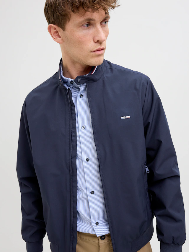Jack & Jones Bomberjacke »JPRBLUBRAD BOMBER JACKET SN« Materialmix, regular fit