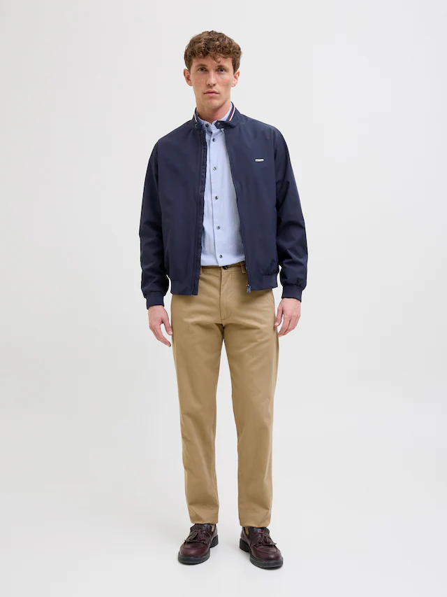 Jack & Jones Bomberjacke »JPRBLUBRAD BOMBER JACKET SN« Materialmix, regular fit