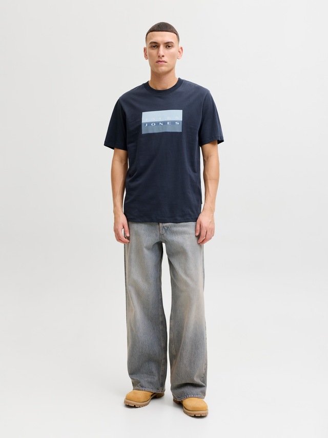 Jack & Jones Kurzarmshirt »JCOFUSION DOTS PRINT TEE SS CREW SN« Baumwolle, regular fit