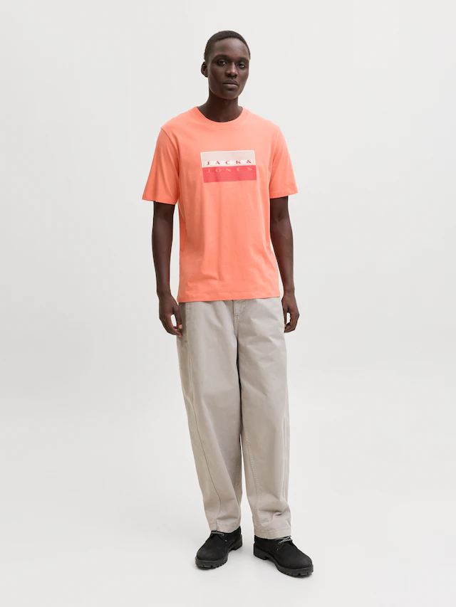 Jack & Jones Kurzarmshirt »JCOFUSION DOTS PRINT TEE SS CREW SN« Baumwolle, regular fit
